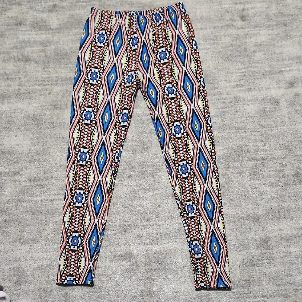 LARA Multicolor Geometric Pattern Leggings